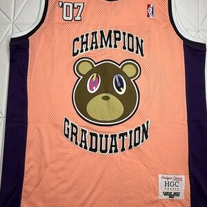 Headgear Classics Kanye West Graduation 2007 Jersey Peach Purple 2XL HGC YE 07